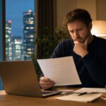 Foreign residents reviewing household finances and pension documents in Japan