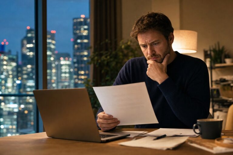 Foreign residents reviewing household finances and pension documents in Japan